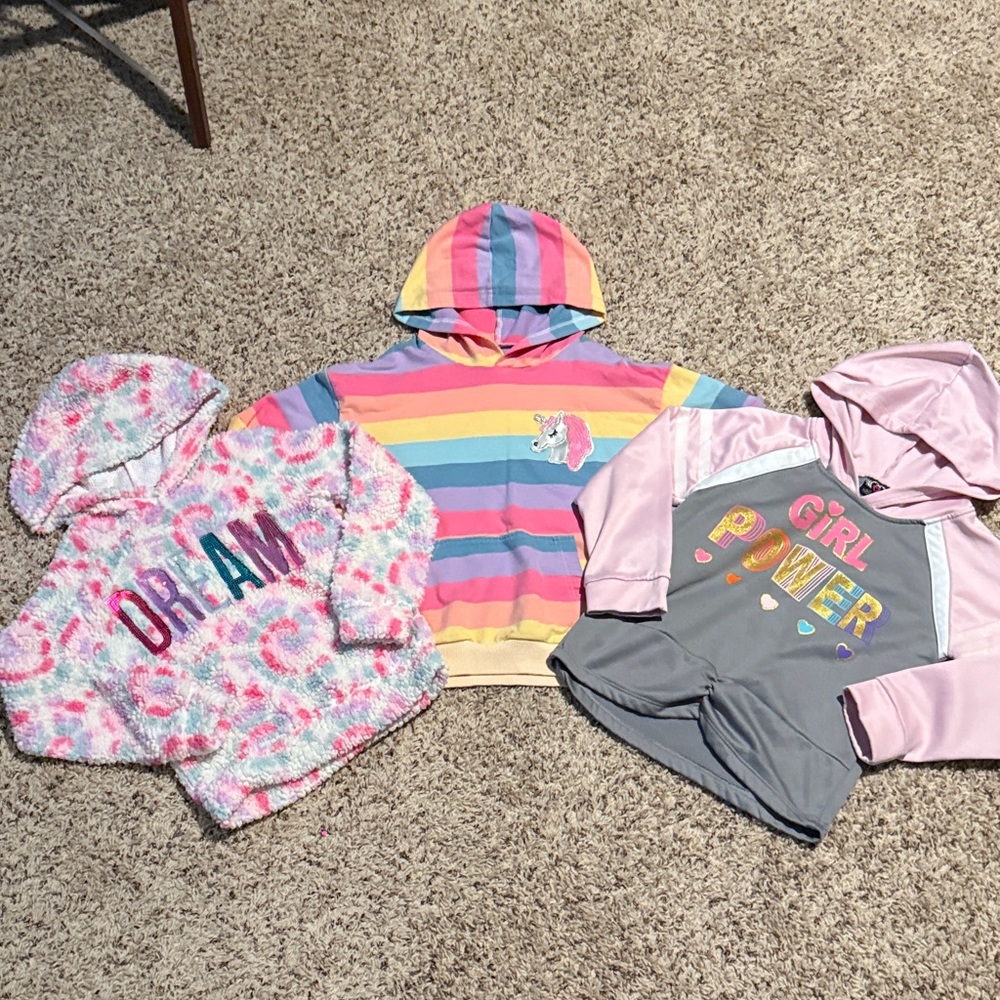 Girls size 7/8 bundle of 3 hoodies